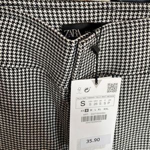 Zara Houndstooth trousers with stretch